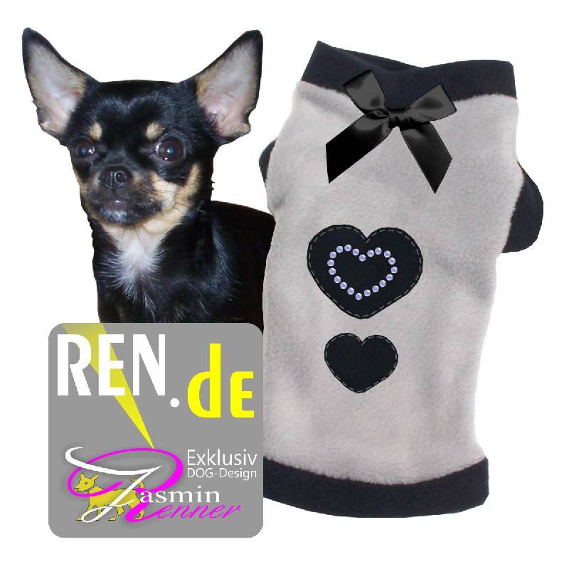 Artikel Nr-H09T02B__H09T02B-4__xxs,-feiner-pullover-fuer-hunde-in-der-farbe-grau-mit-schwarzem-buendchen-und-kragen-aus-qualitaets-fleece.-qualitaets-fleece-Nr-H09T02B-