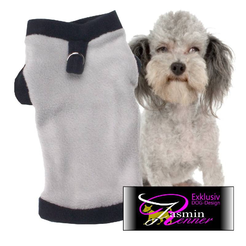 Artikel Nr-H09T10B__H09T10B-4__xxs,-entzueckender-pulli-fuer-kleine-hunde-in-der-farbe-grau-mit-schwarzem-kragen-und-buendchen-aus-qualitaets-fleece-leinenring.-qualitaets-fleece-leinenring-Nr-H09T10B-