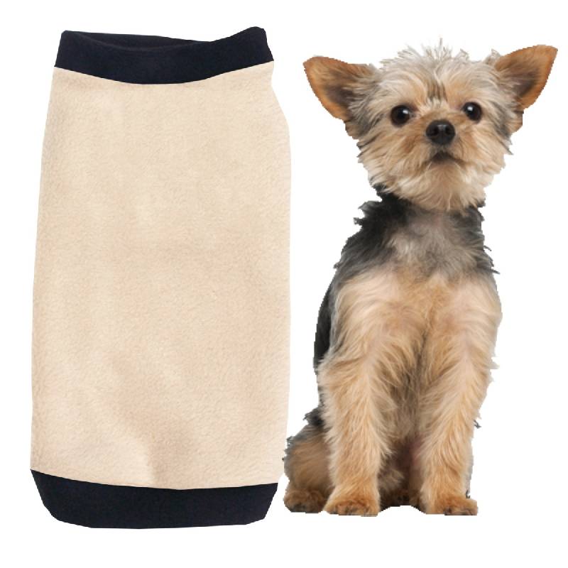 Artikel Nr-H09T54B__H09T54B-4__xxs,-weicher-und-warmer-pullover-fuer-kleine-hunde-in-der-farbe-camel-mit-schwarzem-buendchen-kragen-aus-qualitaets-fleece.-qualitaets-fleece-Nr-H09T54B-