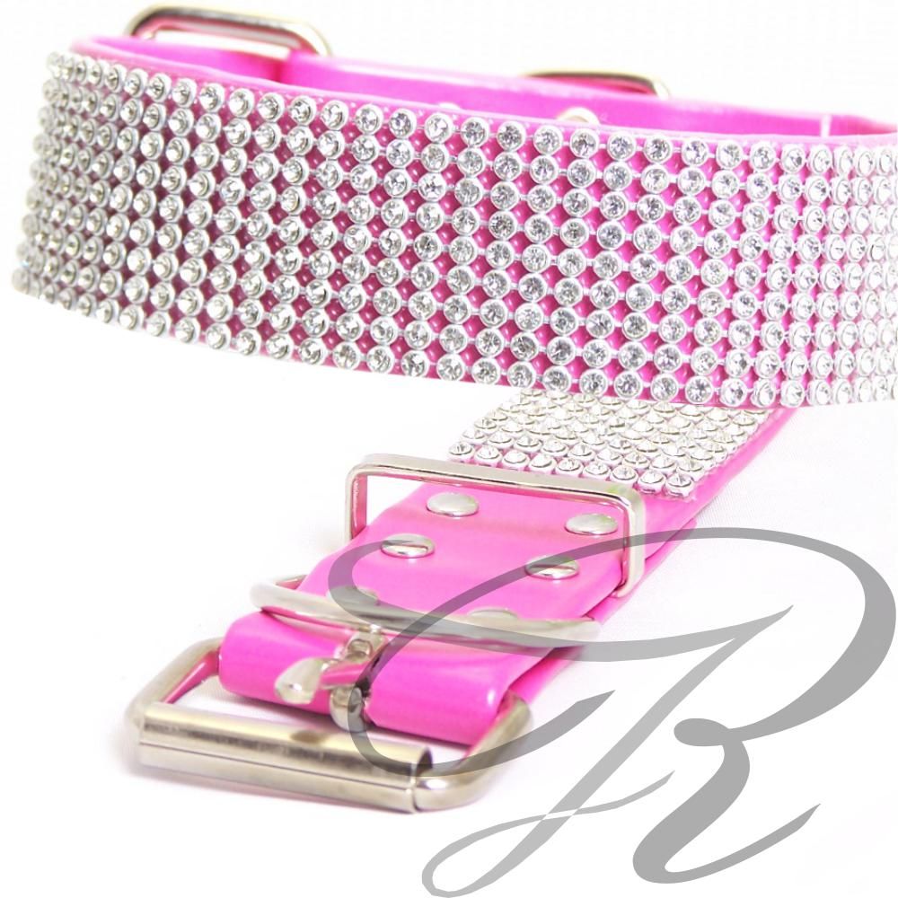 Artikel Nr-H67T28B__H67T28B-4__xs,-30mm-hundehalsband-mit-strass-9-reihig-in-schoenen-pink.-xs-9-reihig-pink-Nr-H67T28B-