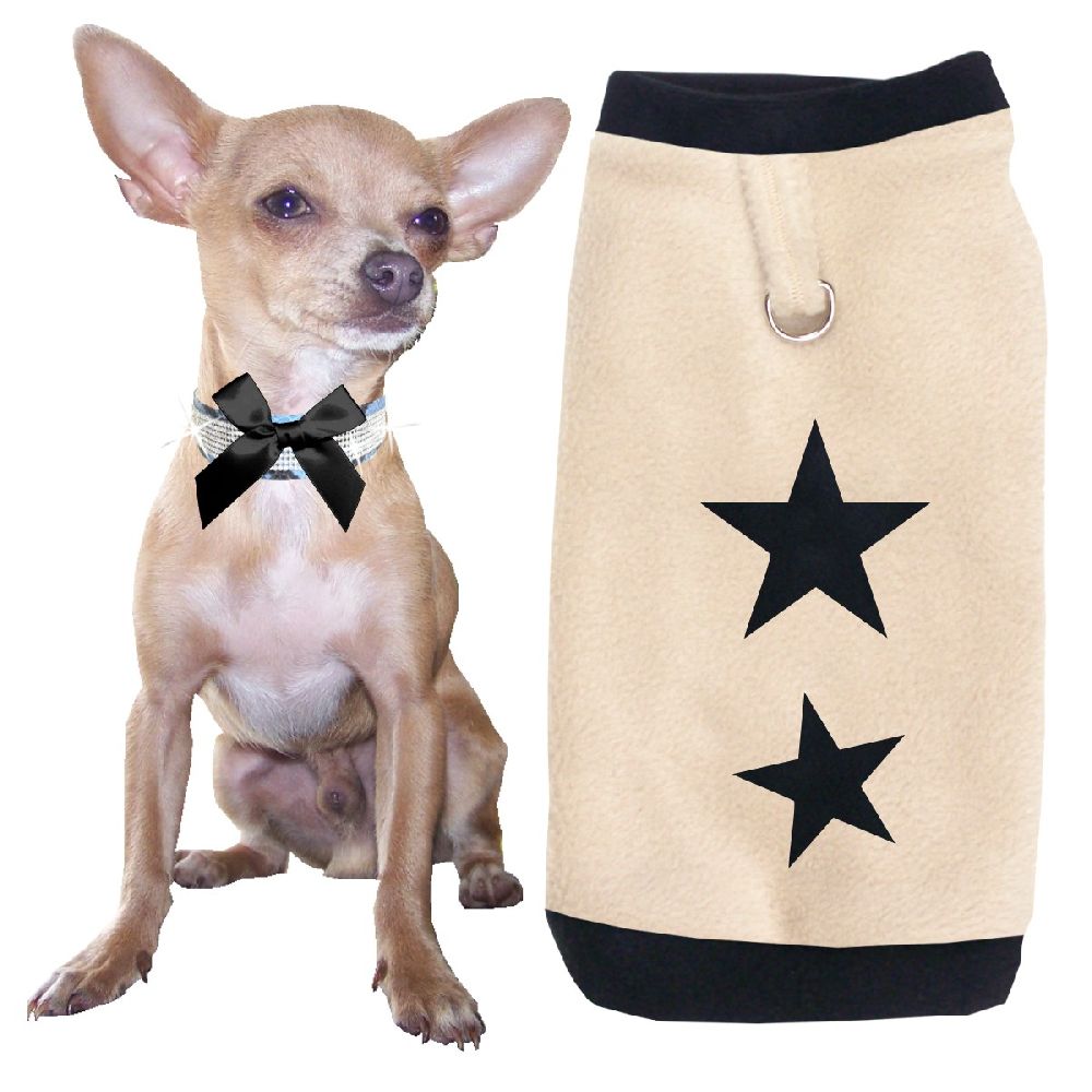 Artikel Nr-H72T03B__H72T03B-4__xxs,-flauschiger-pullover-fuer-kleine-hunde-in-der-farbe-camel-schwarz-mit-sternen-aus-qualitaets-fleecestoff-leinenring.-camel-schwarz-qualitaets-fleecestoff-leinenring-Nr-H72T03B-